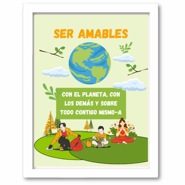 Cuadrito para practicar la lectura aprendiendo el valor de ser amables